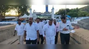 Water resources and rural development minister N Anand inspected the dam’s safety and oversaw