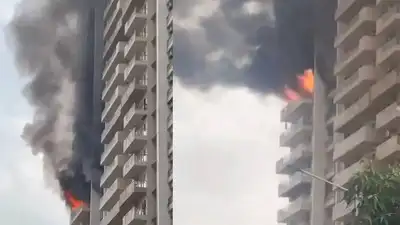 Panic gripped residents of a high-rise residential society in Sector 74 on Friday morning
