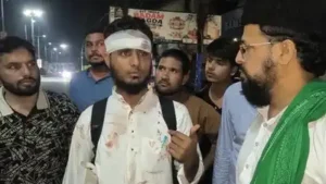 A seminary student was assaulted by unidentified youths on a train