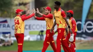Zimbabwe survived a stunning late fightback from Namibia to pull off a thrilling five-run
