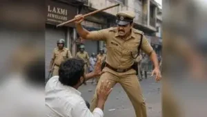 A complaint has surfaced alleging that police assaulted a young man after he stepped out