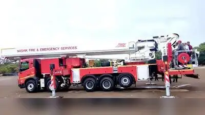 The 90-metre hydraulic ladder that has been added to NMC fire brigade fleet