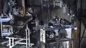 Three newborns died after a fire broke out in Amravati District Women's Hospital's NICU
