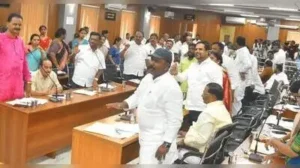 A heated debate over the pushkarini row during HDMC general body meeting