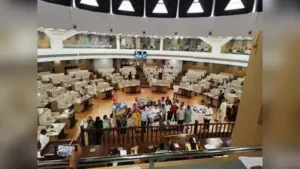 Congress and both NCP groups’ corporators on Tuesday agitated at PMC’s general body meeting