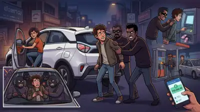 A 33-year-old man’s app date took a frightening turn after he was allegedly surrounded by four