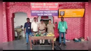 Salem: Railway police seized 11kg of gutka found abandoned in a train compartment at the Salem