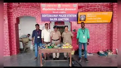 Salem: Railway police seized 11kg of gutka found abandoned in a train compartment at the Salem