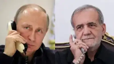 Russian President Vladimir Putin told Iran’s president Masoud Pezeshkian on Sunday that he was