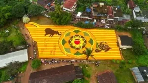 Irulam honours beloved tusker with mammoth pookalam