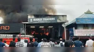 Kochi : A massive fire broke out in a warehouse near the national highway in Angamaly