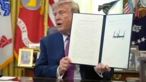 US President Donald Trump has ordered that Lake Ontario be referred to as “Lake America”
