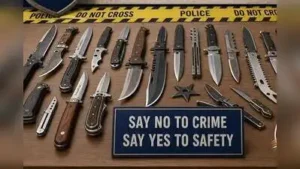 To prevent knife and other weapon-related crimes, city police have collected 263 sharp