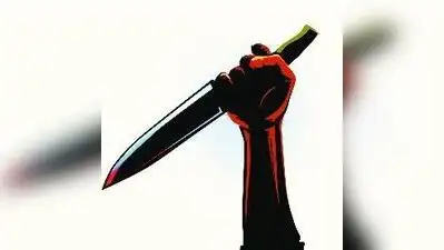 Two attack man with knife
