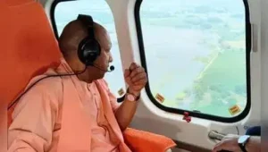 Comparing today’s UP with the pre-2017 SP govt, Yogi said that the state is now reached the age