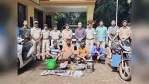 Four men from Belagavi district in Karnataka were arrested after they were allegedly caught