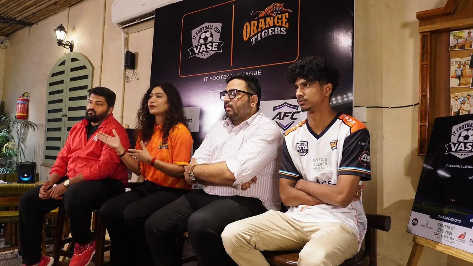 Trophies of IT company employees football league were unveiled on Thursday