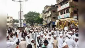 People from the Muslim community took out a procession across the city on the occasion