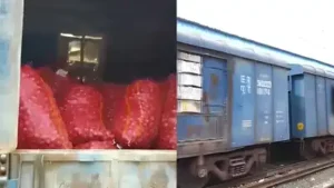A dedicated goods train, dubbed the 'Kanda Express', set off from Lasalgaon bound for Delhi