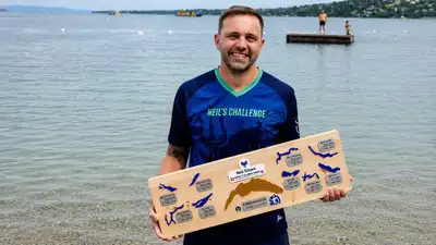 Meet Neil Gilson, the 40-year-old former international swimmer from Devon who has completed