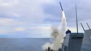 US forces struck Iranian rocket launchers near Larak Island in the Strait of Hormuz late