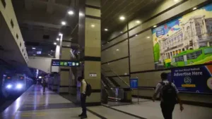 Ever look up mid-commute to find the Delhi Metro doubling as an art gallery?