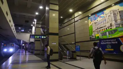 Ever look up mid-commute to find the Delhi Metro doubling as an art gallery?