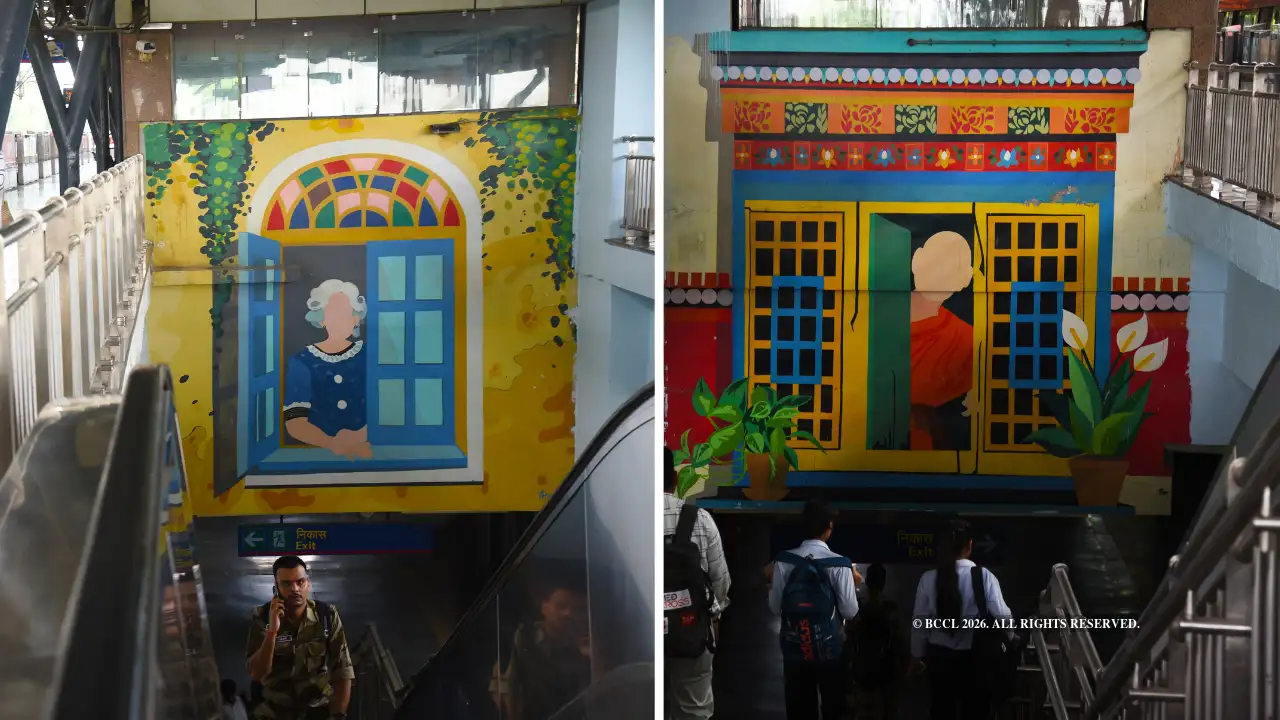Ever look up mid-commute to find the Delhi Metro doubling as an art gallery?