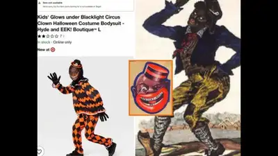 Target said sorry for its Halloween costume (left) after backlash that it looked like caricature