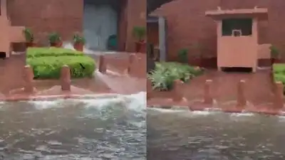 Congress mocks Centre over 'waterlogging' outside Parliament, BJP calls it 'fake news' — 'Requires