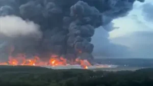 Watch: Plumes of smoke billow over Moscow as Ukraine unleashes one of its biggest drone attacks