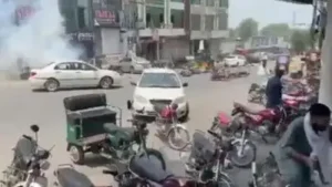 Local reports described burnt-out vehicles, roads blocked with rocks and a strong presence