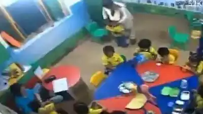 CCTV footage showed him tied, kicked, and pulled by his ears