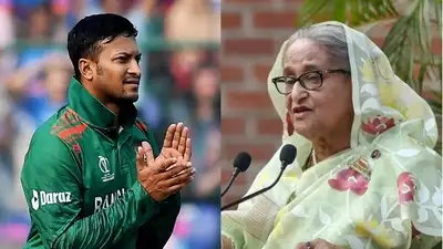 Bangladesh cricket star Shakib Al Hasan, an exiled ally of ousted PM Sheikh Hasina, argues he