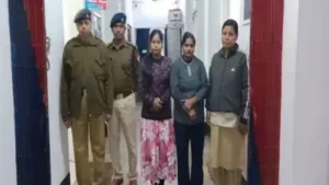Two women from Bangladesh were detained at Agartala railway station on Monday for illegally