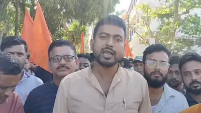 Hundreds of Hindu saints held a protest rally in the city to press for their demands
