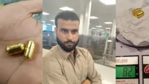 CISF personnel found two﻿ gold capsules weighing eighty-two grams inside a passenger's mouth