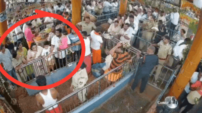 CCTV footage has emerged of an altercation between a police sub-inspector and the daughter