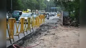 Chennai: The ongoing expansion of Sardar Patel Road from the Raj Bhavan point up