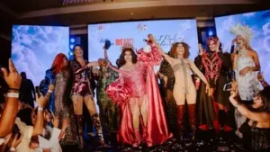 Rakhi Sawant joined Keshav Suri and Cyril Feuillebois for the launch of Kitty Su Beauty