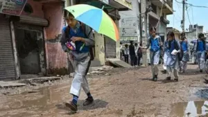 Sonia Vihar schoolchildren confronts hazardous daily commutes due to waterlogged and damaged