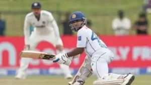 (AP) Sri Lanka's Sonal Dinusha plays a shot during day five of the second cricket test match