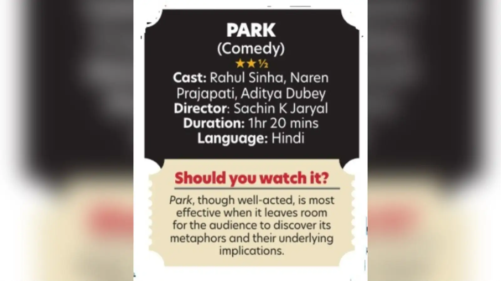 Tested and assessed: Theatre When a park bench turns political