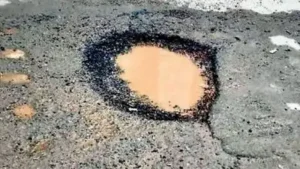 Residents say over a hundred suchdeep potholes have come up on Shalimar Garden roads