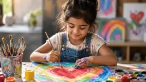 Art therapy helps children voice their feelings; creative outlets provide a safe space