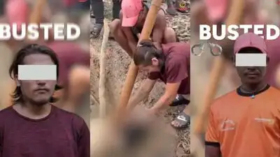 Nepal Police arrested two men for stealing gold earrings from a flood victim