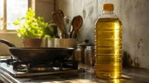 Because it has been sitting there, the oil beside your stove is not necessarily bad simply