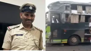 A speeding sleeper bus crashed into a wall on a curved bridge near Biaora, Rajgarh