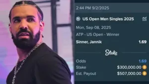 Rapper Drake lost $300,000 after Carlos Alcaraz defeated Jannik Sinner in the US Open men’s