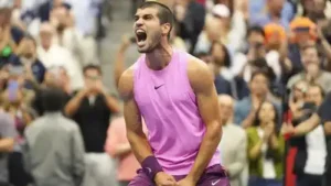 By winning the 2025 US Open title, Carlos Alcaraz (and Aryna Sabalenka in the women's section)